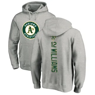 Men's Oakland Athletics Alika Williams Ash Backer Pullover Hoodie