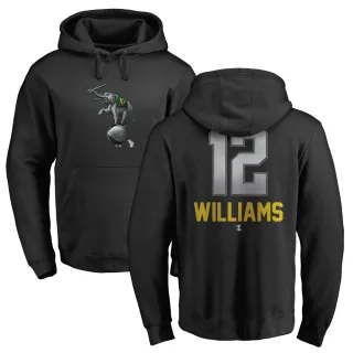 Men's Oakland Athletics Alika Williams Black Branded Midnight Mascot Pullover Hoodie -