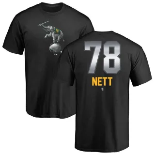 Men's Oakland Athletics Braden Nett Black Midnight Mascot T-Shirt