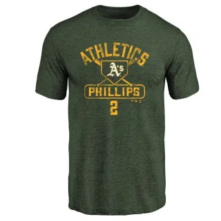 Men's Oakland Athletics Tony Phillips Green Base Runner T-Shirt