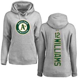 Women's Oakland Athletics Alika Williams Ash Backer Pullover Hoodie