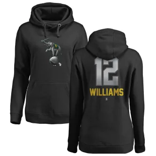 Women's Oakland Athletics Alika Williams Black Branded Midnight Mascot Pullover Hoodie -