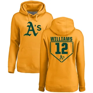 Women's Oakland Athletics Alika Williams Gold Branded RBI Pullover Hoodie -