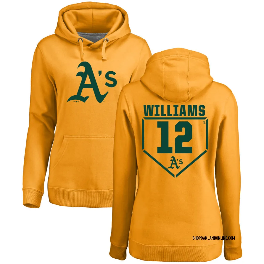 Women's Oakland Athletics Alika Williams Gold Branded RBI Pullover Hoodie -
