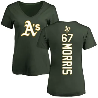 Women's Oakland Athletics Kade Morris Green Backer Slim Fit T-Shirt