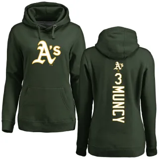 Women's Oakland Athletics Max Muncy Green Backer Pullover Hoodie