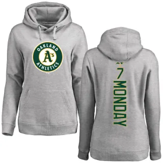 Women's Oakland Athletics Rick Monday Ash Backer Pullover Hoodie