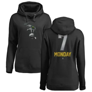 Women's Oakland Athletics Rick Monday Black Branded Midnight Mascot Pullover Hoodie -