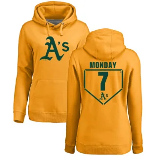 Women's Oakland Athletics Rick Monday Gold Branded RBI Pullover Hoodie -