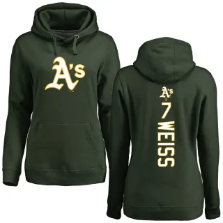 Women's Oakland Athletics Walt Weiss Green Backer Pullover Hoodie