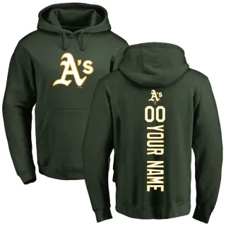 Youth Oakland Athletics Custom Green Backer Pullover Hoodie