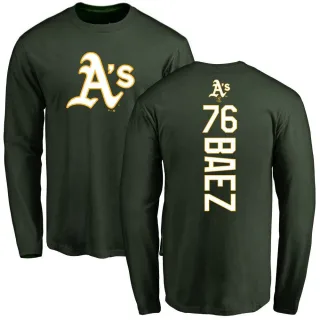 Youth Oakland Athletics Henry Baez Green Backer Long Sleeve T-Shirt