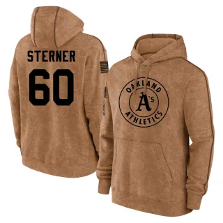 Youth Oakland Athletics Justin Sterner Brown 2023 Salute to Service Club Pullover Hoodie