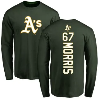 Youth Oakland Athletics Kade Morris Green Backer Long Sleeve T-Shirt