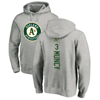 Youth Oakland Athletics Max Muncy Ash Backer Pullover Hoodie