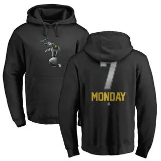 Youth Oakland Athletics Rick Monday Black Branded Midnight Mascot Pullover Hoodie -