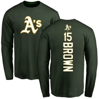 Youth Oakland Athletics Seth Brown Green Backer Long Sleeve T-Shirt