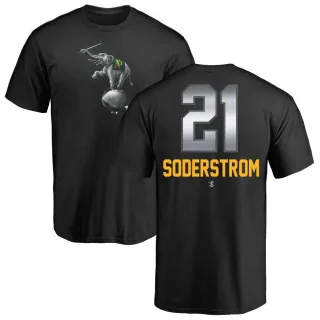 Youth Oakland Athletics Tyler Soderstrom Black Midnight Mascot T-Shirt